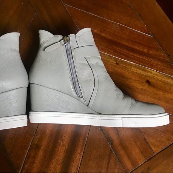 LINEA PAOLO Gray Wedge Sneakers - Picture 6 of 14